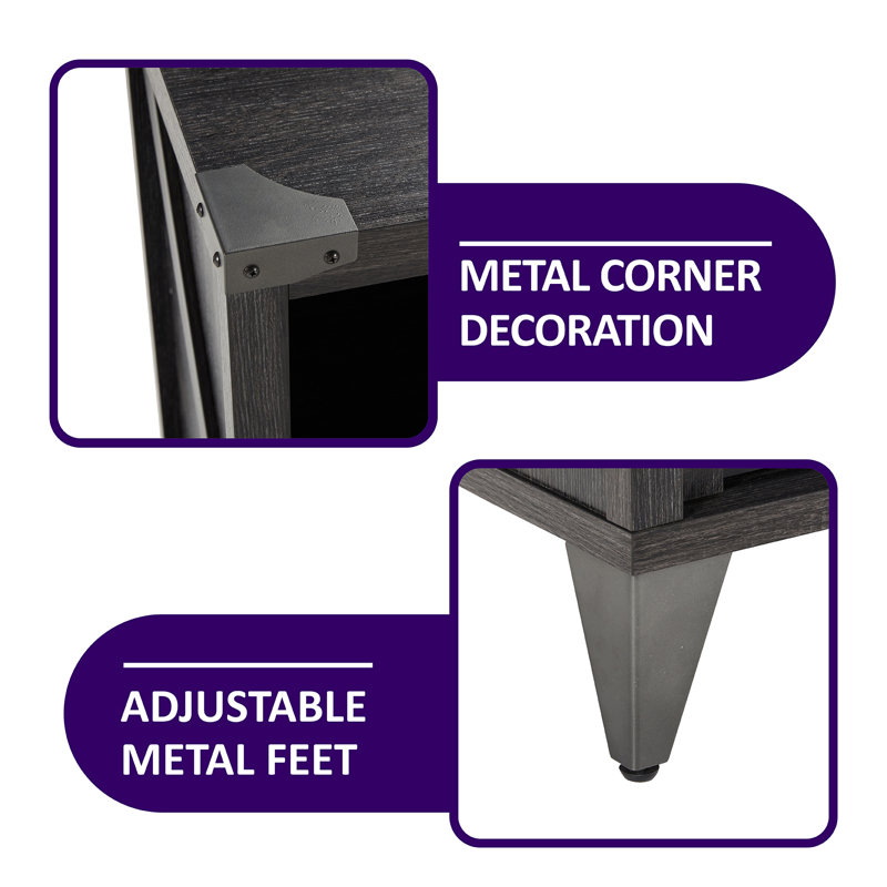 Wade Logan® Beppino TV Stand for TVs up to 75" with Electric Fireplace